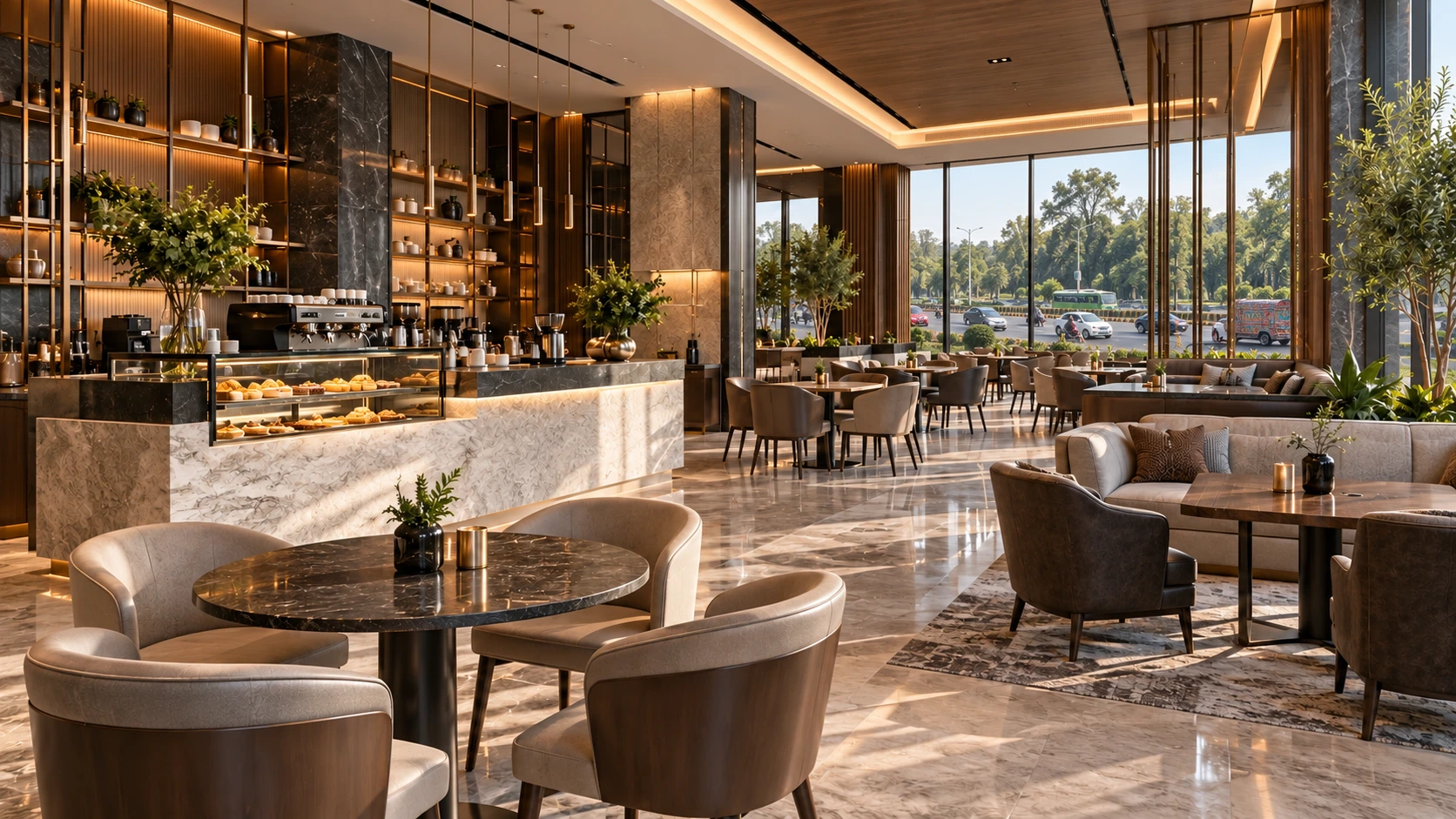 District X cafe — proposed interior visualization