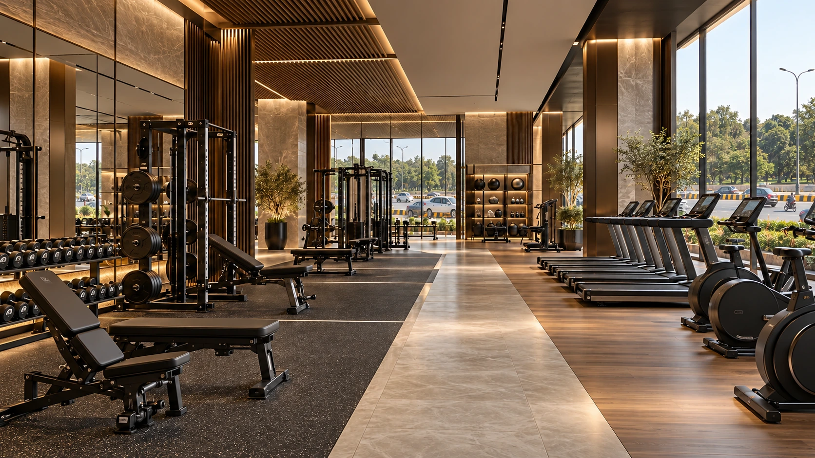 District X gym — proposed interior visualization
