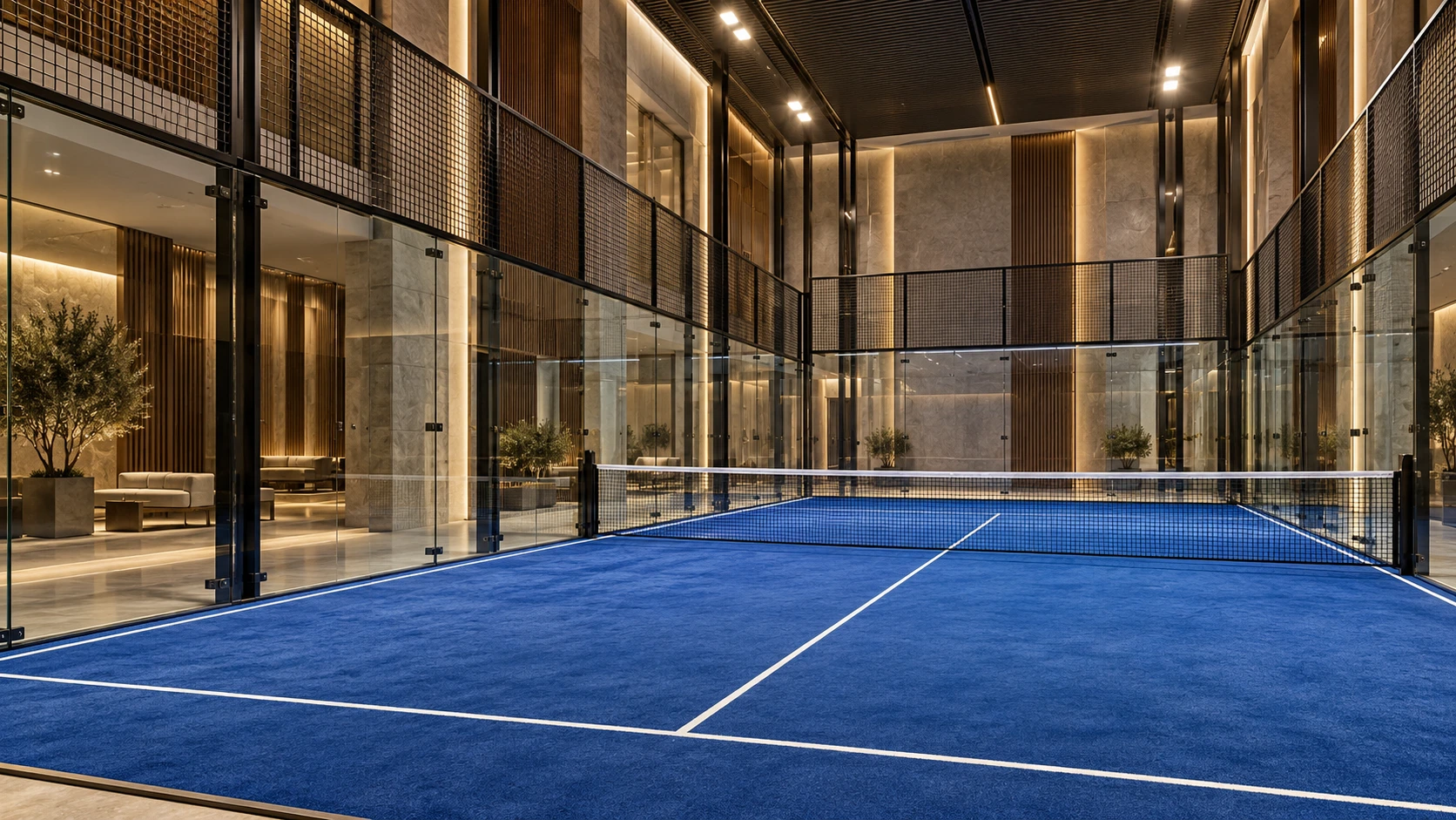 District X padel — proposed interior visualization