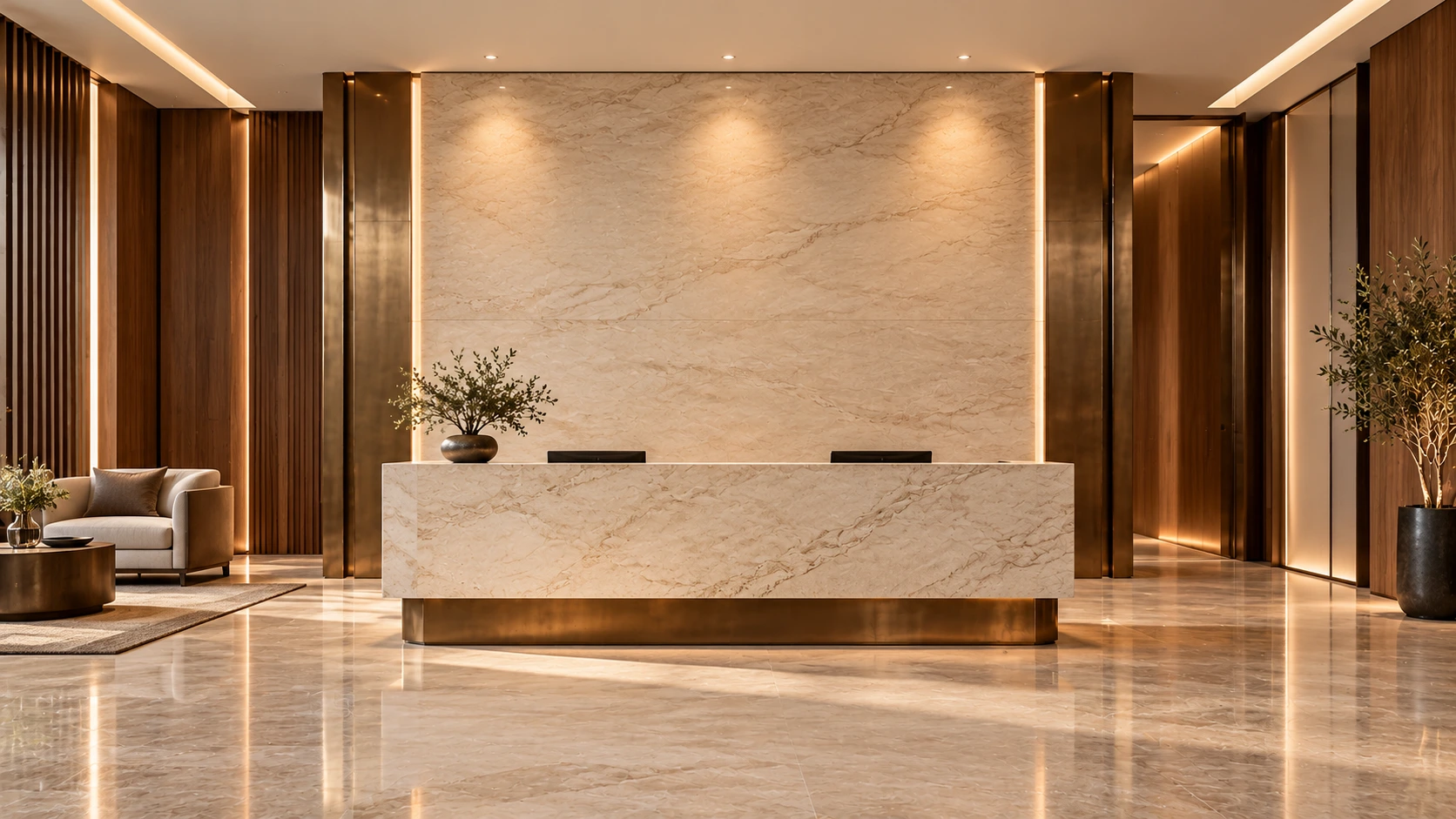 District X reception — proposed interior visualization